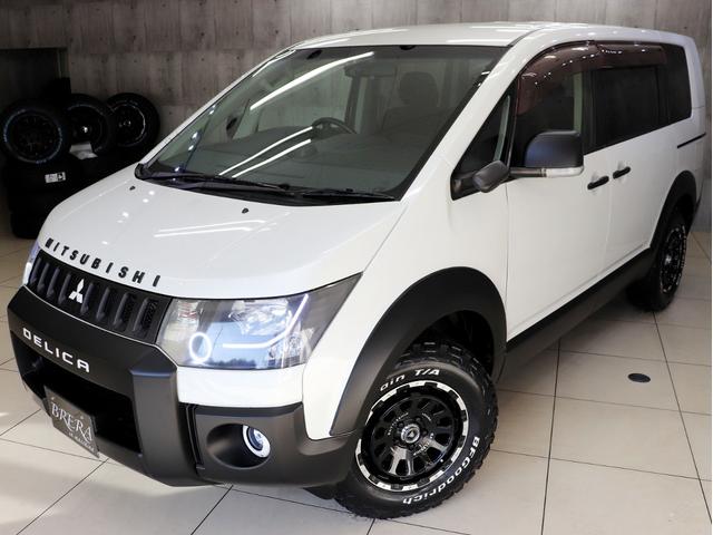 デリカD:5 G プレミアム 4WD ブレラOGカスタム 新品社外AW 新品BFグッドリッチATタイヤ 新品オバフェン 新品リアラダー ファイバーLEDヘッドライト テールブラック 電動バックドア ナビ 前横後カメラ 後席モニタ(2枚目)