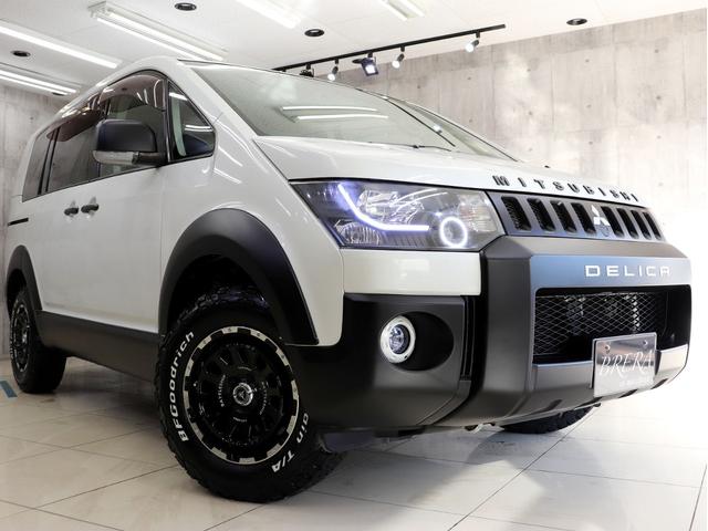 デリカD:5 G プレミアム 4WD ブレラOGカスタム 新品社外AW 新品BFグッドリッチATタイヤ 新品オバフェン 新品リアラダー ファイバーLEDヘッドライト テールブラック 電動バックドア ナビ 前横後カメラ 後席モニタ(5枚目)