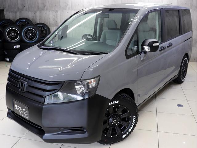 ステップワゴン G Eセレクション ブレラOGカスタム 新品社外AW&新品マッドテレーンタイヤ インナーブラックヘッドライト テールランプブラックアウト マットブラック塗り分け 両側電動スライドドア HDDナビ ETC スマートキー(2枚目)