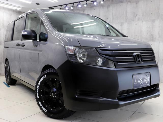 ステップワゴン G Eセレクション ブレラOGカスタム 新品社外AW&新品マッドテレーンタイヤ インナーブラックヘッドライト テールランプブラックアウト マットブラック塗り分け 両側電動スライドドア HDDナビ ETC スマートキー(5枚目)