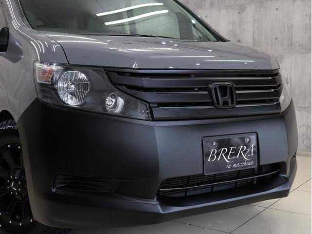 ステップワゴン G Eセレクション ブレラOGカスタム 新品社外AW&新品マッドテレーンタイヤ インナーブラックヘッドライト テールランプブラックアウト マットブラック塗り分け 両側電動スライドドア HDDナビ ETC スマートキー(15枚目)