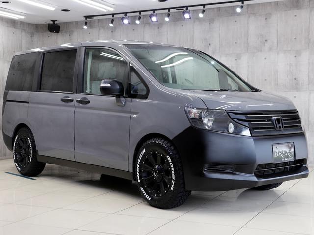 ステップワゴン G Eセレクション ブレラOGカスタム 新品社外AW&新品マッドテレーンタイヤ インナーブラックヘッドライト テールランプブラックアウト マットブラック塗り分け 両側電動スライドドア HDDナビ ETC スマートキー(38枚目)