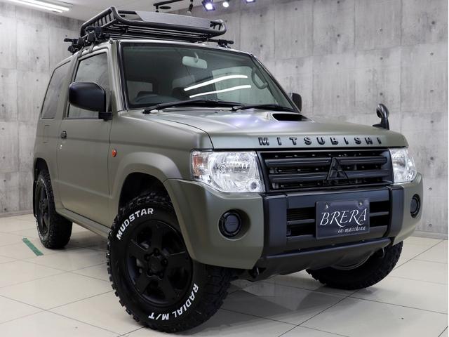 パジェロミニ ＶＲ　４ＷＤ　ターボ　ブレラＯＧカスタム　新品社外ＡＷ　新品マッドテレーンタイヤ　新品ルーフラック＆新品ベースキャリア　テールランプブラックアウト　ＭＩＴＳＵＢＩＳＨＩエンブレム　マットブラック塗り分け（5枚目）