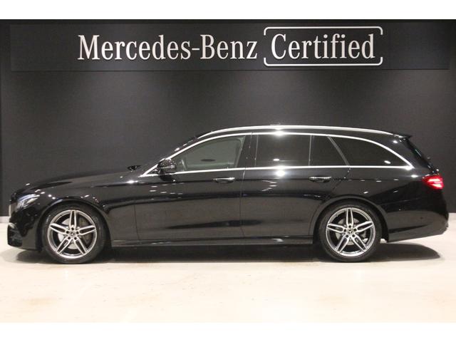 Ｅクラスステーションワゴン Ｅ２２０ｄステーションワゴンアバンギルドＡＭＧライン　弊社ユーザー下取り車　パノラミックスライディングルーフ　本革シート　シートヒーター　全周囲カメラ　レーダーセーフティパッケージ　ＡＭＧライン　アンビエントライト（3枚目）