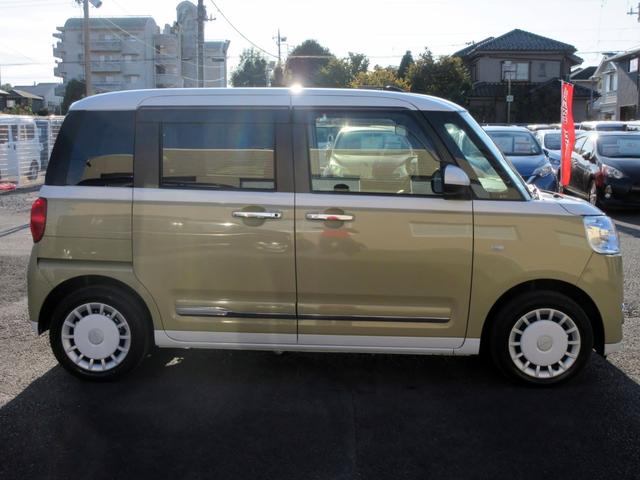 ムーヴキャンバス ストライプスＧ　エコアイドル非装着車　９インチディスプレイオーディオ　アップルカープレイ　アンドロイドオート対応　フルセグＴＶ　バックカメラ　両側電動スライドドア　左右シートヒーター　ドラレコ　オートブレーキホールド（7枚目）