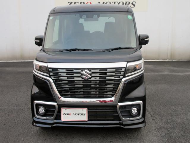 スペーシアカスタム ハイブリッドＸＳターボ　デュアルカメラブレーキサポート　９インチナビ　フルセグＴＶ　全方位カメラ　ＬＥＤヘッドライト　両側電動スライドドア　　アダプティブクルーズコントロール　パドルシフト　ＥＴＣ　ハーフレザーシート（3枚目）