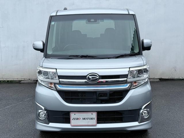 タント カスタムＲＳ　トップエディションＳＡＩＩ　ターボ　修復歴無　ブレーキサポート　ナビ（Ｂｌｕｅｔｏｏｔｈ・フルセグテレビ・ＤＶＤ・ＣＤ）バックカメラ　ＥＴＣ　ドラレコ　両側パワースライド　ローダウン　社外マフラー　ハーフレザーシート（4枚目）