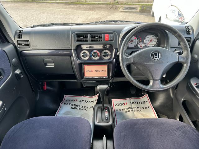 バモス Ｌターボローダウン　後期　車検２年付　修復歴無　タイミングベルト交換済　キーレス　ナビ　ＤＶＤ再生　ＣＤ　音楽録音機能　ＥＴＣ　アルミホイール　ドアバイザー　プライバシーガラス　フルフラット　フォグライト　ＡＢＳ　４ＡＴ（23枚目）