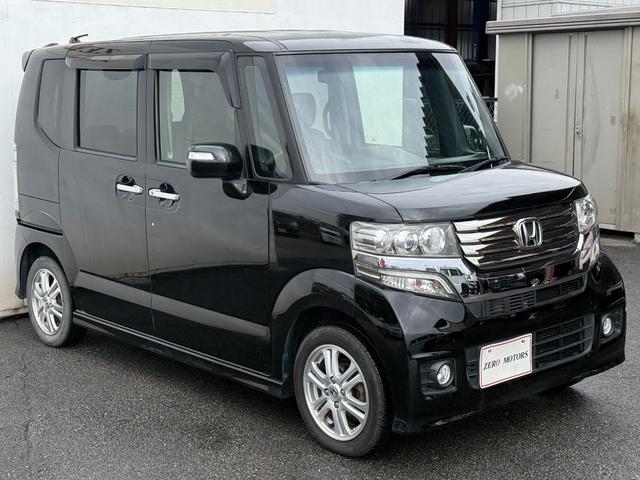 N-BOXカスタム G・Lパッケージ 修復歴無 車検2年付 ナビ(テレビ・CD)バックカメラ 両側電動スライド アルミホイール ドアバイザー フルフラット オートエアコン スマートキー 電動格納ドアミラー 盗難防止システム HIDライト(5枚目)