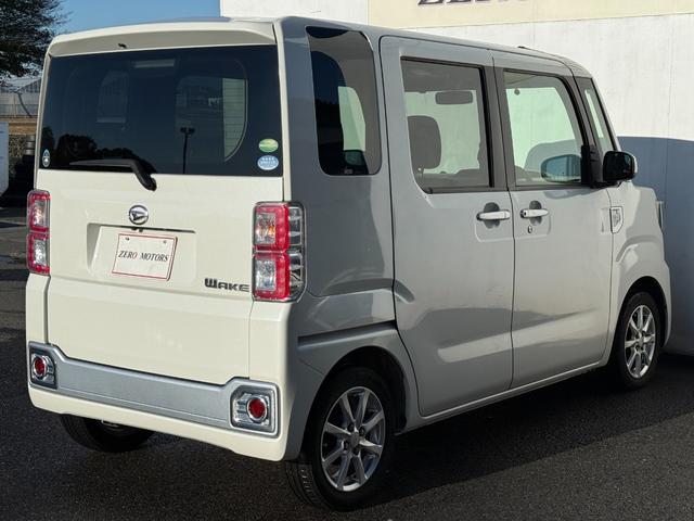 ウェイク Ｘ　ＳＡ　４ＷＤ　ターボ　修復歴無　ブレーキサポート　ナビ　テレビ　ＤＶＤ再生　ＣＤ　バックカメラ　ＥＴＣ　パワースライドドア　シートヒーター　スマートキー　オートエアコン　電動格納ドアミラー　アルミホイール（17枚目）