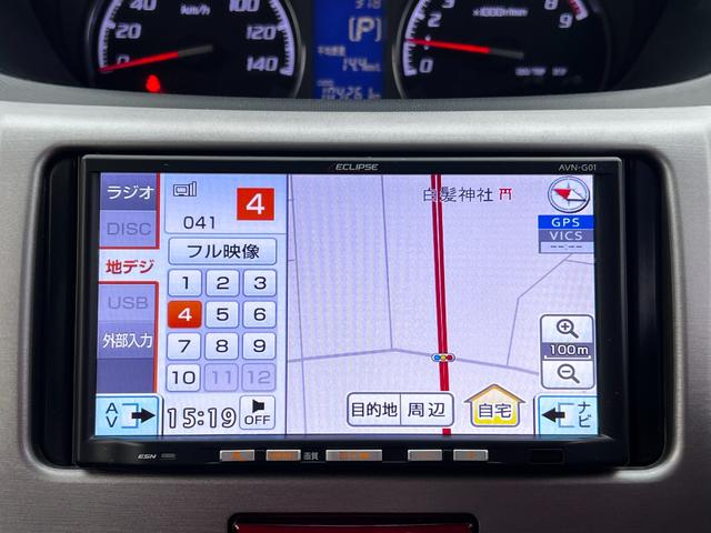 ステラ カスタムＲ　車検２年付　スマートキー　ナビ　バックカメラ　フルセグテレビ　ＤＶＤ再生　ＣＤ　ＥＴＣ　電動格納ドアミラー　ＨＩＤライト　ドアバイザー　ＡＢＳ　アルミホイール　フルフラット　フォグライト（35枚目）