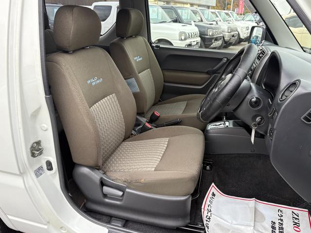 ジムニー ワイルドウインド　６型　ターボ　４ＷＤ　ＣＤ　ＭＤ　ＥＴＣ　アルミホイール　シートヒーター　フルフラット　ドアバイザー　キーレスキー　ライトレベライザー　フォグライト　エアコン　パワステ（19枚目）