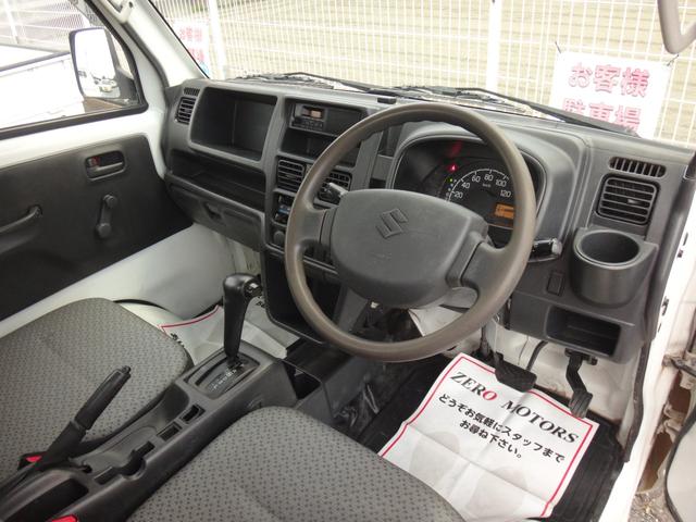 キャリイトラック KCエアコン・パワステ 4WD 3AT 修復歴無 3方開 車検2年付 エアコン パワステ ラジオ ドアバイザー ライトレベライザー タイミングチェーン式 フロアマット エアバッグ(3枚目)