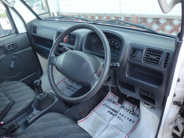 キャリイトラック KCエアコン・パワステ 4WD 5MT 修復歴無 3方開 エアコン パワステ ラジオ LEDヘッドライト ドアバイザー ライトレベライザー タイミングチェーン式(3枚目)