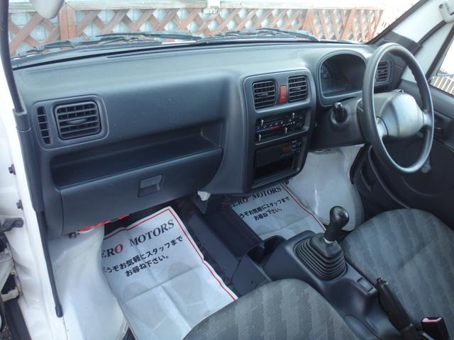 キャリイトラック KCエアコン・パワステ 4WD 5MT 修復歴無 3方開 エアコン パワステ ラジオ LEDヘッドライト ドアバイザー ライトレベライザー タイミングチェーン式(5枚目)