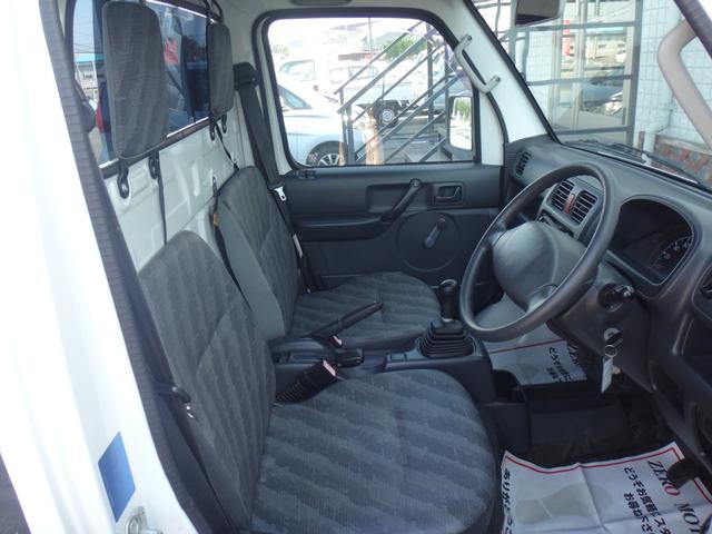 キャリイトラック KCエアコン・パワステ 4WD 5MT 修復歴無 3方開 エアコン パワステ ラジオ LEDヘッドライト ドアバイザー ライトレベライザー タイミングチェーン式(9枚目)