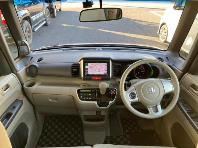 N-BOX G・Lパッケージ 新品タイヤ/社外 SDナビ/電動スライドドア/ETC/EBD付ABS/横滑り防止装置/アイドリングストップ/ワンセグTV/禁煙車/エアバッグ 運転席/エアバッグ 助手席/キーレスエントリー(9枚目)