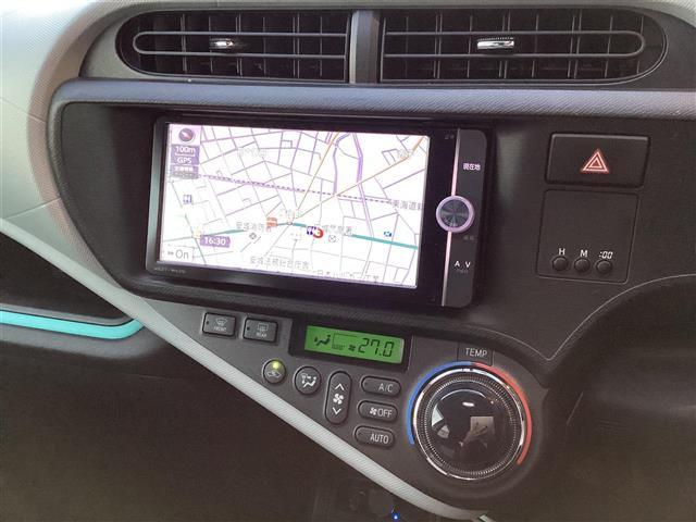 アクア S スマートキー プッシュスタート LEDヘッド ETC シートヒーター フロントドライブレコーダー ステアリングスイッチ バックカメラ 純正SDナビ フルセグ オートライト 社外15インチアルミ イモビ(14枚目)