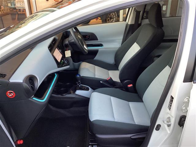 アクア S スマートキー プッシュスタート LEDヘッド ETC シートヒーター フロントドライブレコーダー ステアリングスイッチ バックカメラ 純正SDナビ フルセグ オートライト 社外15インチアルミ イモビ(19枚目)