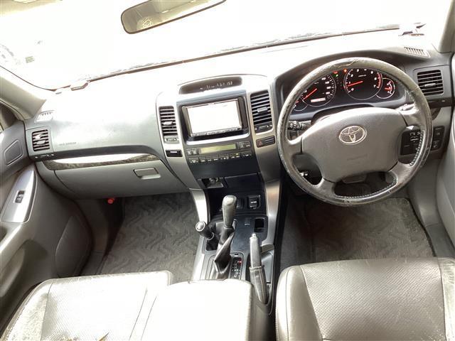 ランドクルーザープラド TXリミテッド ☆写真追加UP☆ ワンオーナー 革シート 社外HDDナビ フルセグ ルーフレール ETC バックカメラ 純正アルミ キーレス オートライト 4WD ワンオーナー 寒冷地仕様 革シート Bモニター(2枚目)