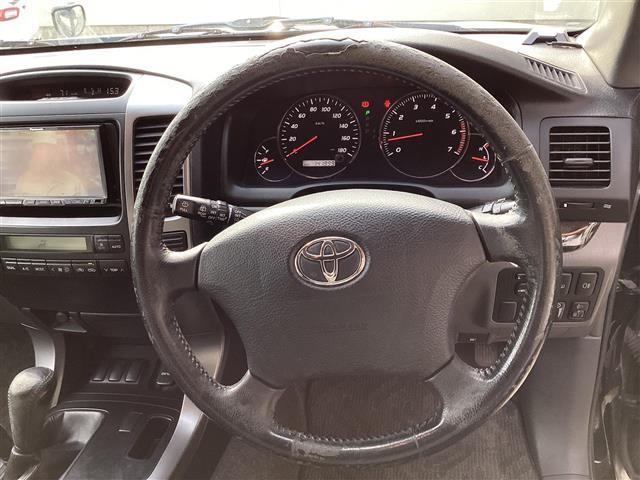 ランドクルーザープラド TXリミテッド ☆写真追加UP☆ ワンオーナー 革シート 社外HDDナビ フルセグ ルーフレール ETC バックカメラ 純正アルミ キーレス オートライト 4WD ワンオーナー 寒冷地仕様 革シート Bモニター(3枚目)