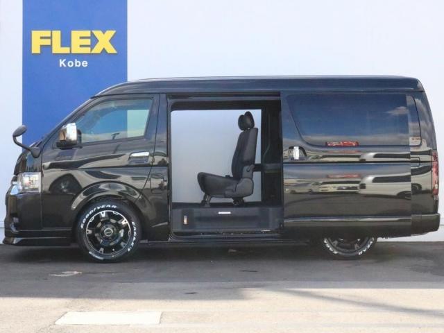 スーパーGL ダークプライムIIワイド ロングボディ フレックスカスタムパッケージ ワイドバン FLEXフラットタイプベッドキット ETC SDフルセグ地デジナビ パノラミックビュー デジタルインナーミラー クリアランスソナー アルミ LEDテールランプ(6枚目)