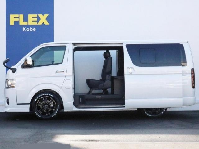 スーパーGL ダークプライムII 未登録新車6型カスタム FLEXシートアレンジVer4 二の字型ベッド車中泊キャンプレジャー仕事対応モデル 対面型ベンチシート エアロフロントリップ 4ナンバー6速ガソリン アルミ SDフルセグナビ(6枚目)