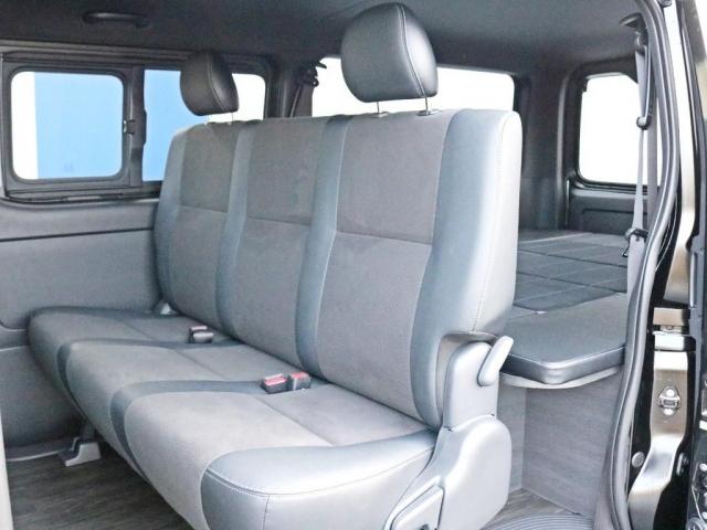 スーパーGL ダークプライムII ロングボディ FLEX専用カラー Delf02 17インチAW デルフィーノラインフロントリップ 1インチローダウン シートアレンジVer4施工 デジタルインナーミラー パノラミックビューモニター+電動ミラー(14枚目)