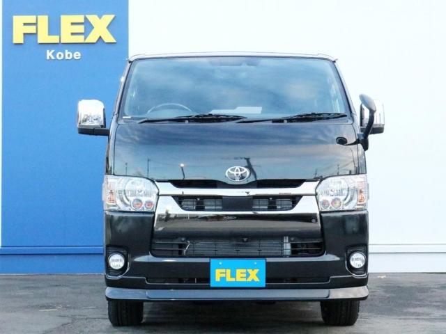 スーパーGL ダークプライムII ロングボディ FLEX専用カラー Delf02 17インチAW デルフィーノラインフロントリップ 1インチローダウン シートアレンジVer4施工 デジタルインナーミラー パノラミックビューモニター+電動ミラー(20枚目)