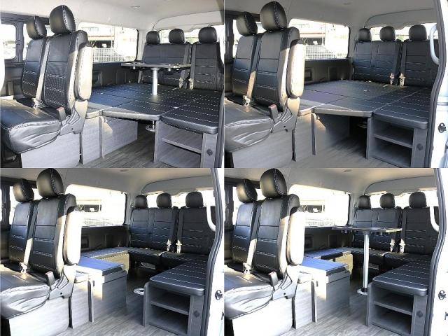 ハイエースワゴン GL ロング 新車ハイエースガソリン2WD内装架装リラクシングカロッツェリア製ナビカロッツェリア製フリップダウンモニターパノラミックビューモニターデジタルインナーミラーパワースライドドアローダウンシートカバー(2枚目)