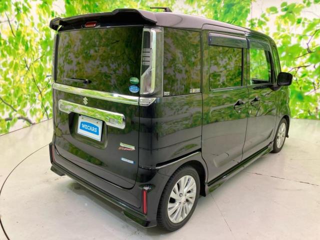 スペーシアカスタム ハイブリッドGS 新品タイヤ/保証書/社外 SDナビ/電動スライドドア/シートヒーター 運転席/ヘッドランプ LED/Bluetooth接続/EBD付ABS/横滑り防止装置/アイドリングストップ/バックモニター 禁煙車(3枚目)