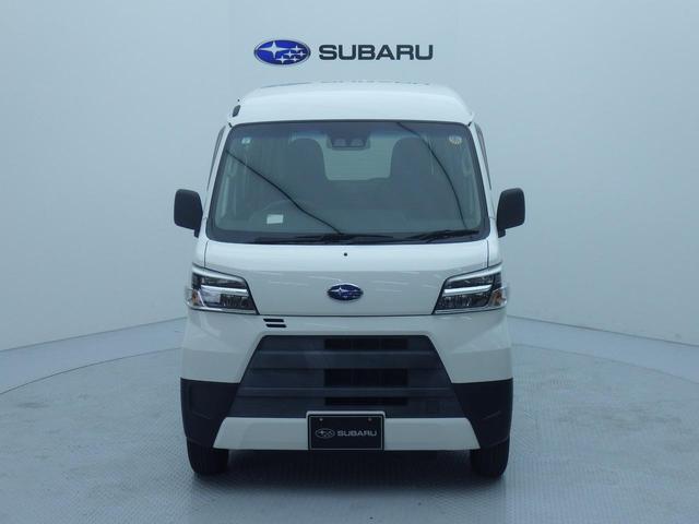 サンバーバン トランスポーター　スマートアシスト　元社用車　タイヤ交換済　スピーカー内臓ＡＭ／ＦＭチューナー　ＥＴＣ　ＬＥＤヘッドライト　両側スライドドア　誤発進抑制制御　誤後進抑制制御　車線逸脱警報機能　先行車発進お知らせ機能　障害物センサー　パワーウィンドウ（4枚目）