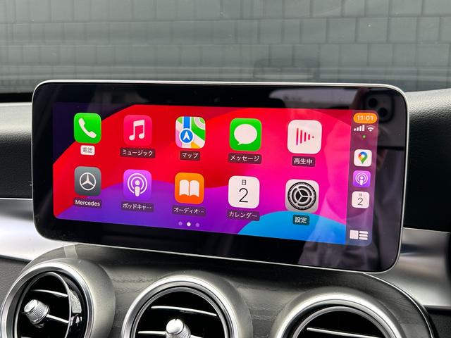Cクラスステーションワゴン ワンオーナー 黒革シート ACC 純正ナビ Apple Car Play レーダーセーフティPKG シートヒーター BSM フルセグTV ドライブレコーダー アンビエントライト レーンキープアシスト(11枚目)