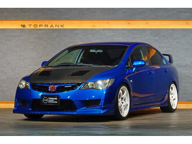 シビック タイプR 無限カーボンエアロボンネット 無限フロントアンダースポイラー 無限フロントスポーツグリル BLITZ車高調 ADVAN GT 18インチアルミ(11枚目)