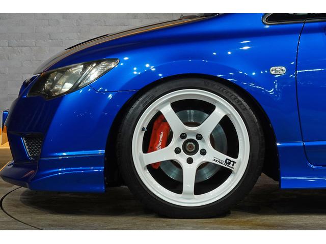 シビック タイプR 無限カーボンエアロボンネット 無限フロントアンダースポイラー 無限フロントスポーツグリル BLITZ車高調 ADVAN GT 18インチアルミ(12枚目)