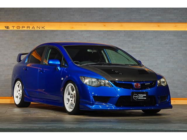 シビック タイプR 無限カーボンエアロボンネット 無限フロントアンダースポイラー 無限フロントスポーツグリル BLITZ車高調 ADVAN GT 18インチアルミ(23枚目)