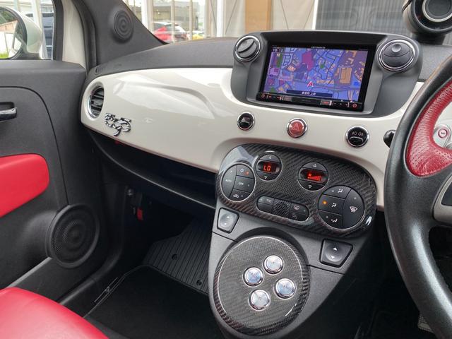 アバルト595 ツーリズモ ナビ 地デジ Bカメラ 社外テール(純正有)カーボンインテリア リアソナー ETC 赤革シート HIDヘッドライト キーレス(33枚目)