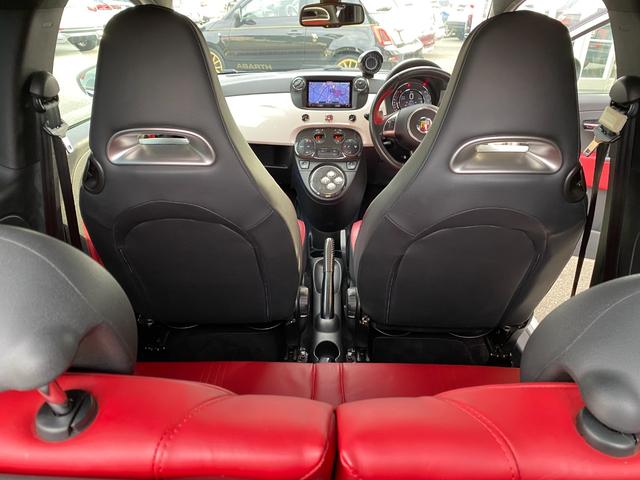 アバルト595 ツーリズモ ナビ 地デジ Bカメラ 社外テール(純正有)カーボンインテリア リアソナー ETC 赤革シート HIDヘッドライト キーレス(53枚目)