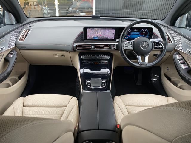 EQC EQC400 4マチック ワンオーナ レザーエクスクルーシブ ブルメスター パノラミックスライディングルーフ 360度カメラ エアシート シートヒーター 電動リアゲート ヘッドアップディスプレイ アクティブパーキングアシスト(2枚目)