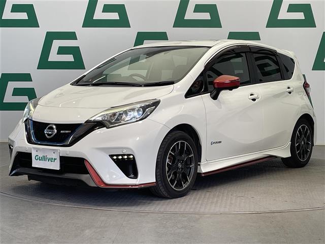 ノート e-パワーニスモ ナビ ワンセグ 全方位カメラ デジタルインナーミラー 衝突軽減ブレーキ 横滑り防止 本革巻きステアリング 前後ドライブレコーダー ETC 純正アルミホイール フロアマット 電動格納ミラー LEDヘッド(30枚目)