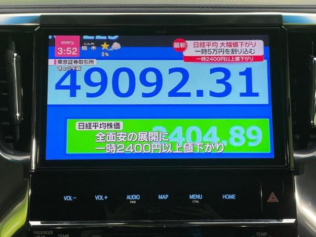 ヴェルファイア Z Aエディション 保証書/純正 10インチ SDナビ/フリップダウンモニター 純正 12.8インチ/トヨタセーフティセンス/両側電動スライドドア/車線逸脱防止支援システム/ドライブレコーダー 純正 衝突被害軽減システム(10枚目)