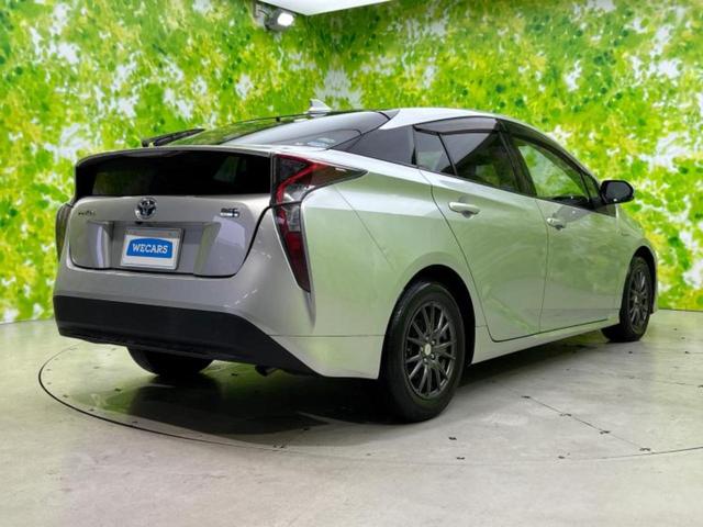 プリウス S 新品タイヤ/保証書/純正 SDナビ/トヨタセーフティセンス/ヘッドランプ LED/Bluetooth接続/ETC/EBD付ABS/横滑り防止装置/アイドリングストップ/フルセグTV/DVD DVD再生(3枚目)