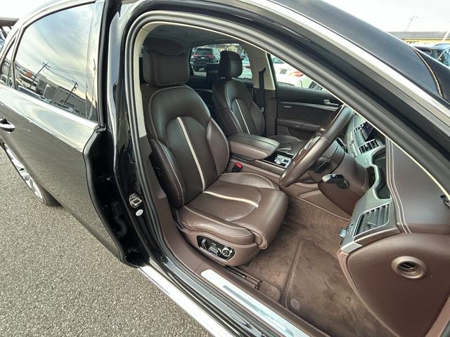 A8 4.0TFSIクワトロ サンルーフ 茶革シート シートベンチレーション マッサージシート リアエンターテイメント 純正ナビ フルセグTV 360カメラ クリアランスソナー オートトランク LEDライト 2列目リクライニング(8枚目)