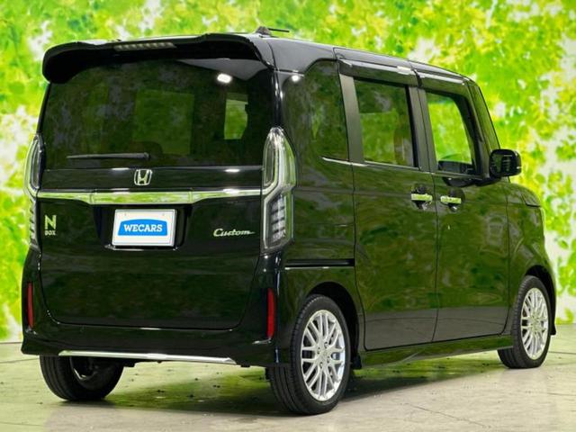 N-BOXカスタム L・ターボ 新品タイヤ/保証書/純正 SDナビ/衝突安全装置/両側電動スライドドア/シートヒーター 前席/車線逸脱防止支援システム/シート ハーフレザー/パーキングアシスト バックガイド 衝突被害軽減システム(3枚目)