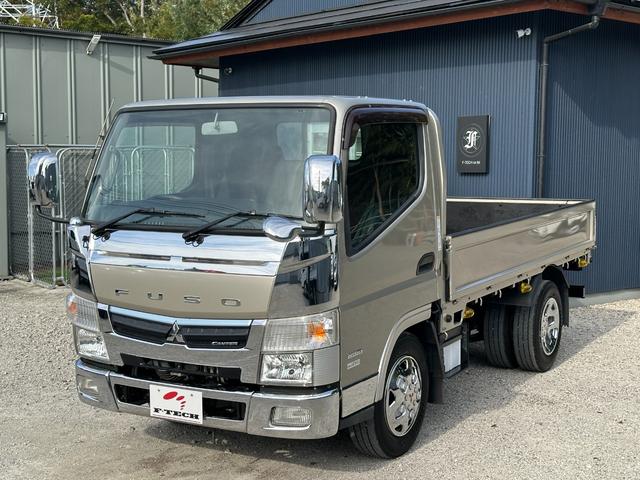 キャンター 全低床カスタム メッキパーツ/カーナビゲーション/ETC/両側 電動格納ミラー/新品アオリ鏡面ステンレス張り/荷台鉄板張り/積載量3000Kg/(2枚目)