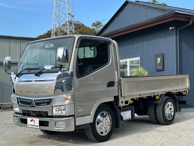 キャンター 全低床カスタム メッキパーツ/カーナビゲーション/ETC/両側 電動格納ミラー/新品アオリ鏡面ステンレス張り/荷台鉄板張り/積載量3000Kg/(3枚目)