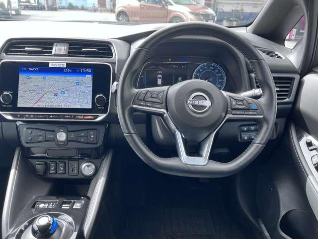 リーフ e+ G 試乗車UP・全周囲カメラ・純正ナビ・LEDヘッドライト シートヒーター 車線逸脱 ETC 1オーナー サイドカーテンエアバック(2枚目)