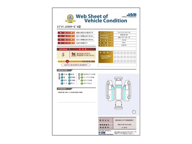 車両状態評価書