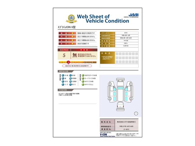 車両状態評価書