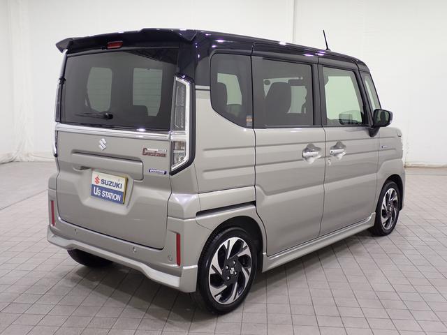 スペーシアカスタム ハイブリッドＸＳターボ　ブラック２トーンルーフ！　オーディオレス　元弊社社有車！後席両側電動パワースライドドア　車線維持支援　アダプティブクルーズコントロール　後席オットマン　前方・後方衝突軽減ブレーキ　フルオートエアコン　シーケンシャルウィンカー（8枚目）